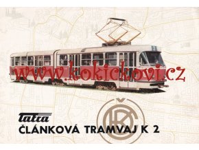 Tatra K2 dvoučlánková tramvaj - REKLAMNÍ PROSPEKT - 1970 - A4 - 12 STRAN - TEXT ČESKY - ILUSTRACE FRANTIŠEK KARDAUS