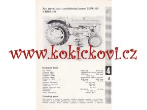 ŽACÍ TRAVNÍ STROJ S PROTIBEŽNÝMIKOSAMI ŽBPK - 152 AGROSTROJ JIČÍN  - REKL. PROSPEKT