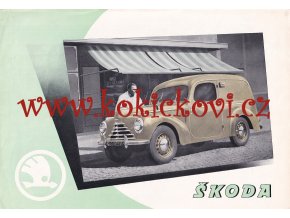 ŠKODA 1101 - STATION WAGON REKLAMNÍ PROSPEKT A4 KOVO CZECHOSLOVAKIA - 6 STRAN ANGLICKY