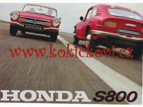 HONDA S800 COUPE & CONVERTIBLE 1967- REKLAMNÍ PROSPEKT A4 - 6 STRAN - ORIGINAL FACTORY SALES BROCHURE