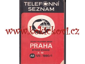 Telefonní seznam Praha 1990-91, BYTOVÉ STANICE A-M - A4 - 470 stran