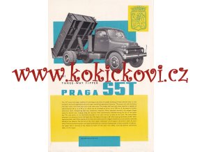 PRAGA S5T KRÁSNÝ REKLAMNÍ PROSPEKT A4 - ANGLICKY - 1 LIST, 2 STRANY