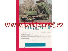 PRAGA V3S KRÁSNÝ REKLAMNÍ PROSPEKT A4 - ANGLICKY - 1 LIST, 2 STRANY