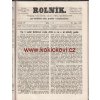 ČASOPIS ROLNÍK ROČNÍK 4 Z ROKU 1867