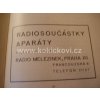 ORLÍK STÍNĚNÁ TŘÍLAMPOVKA RADIO MELEZINEK ORIGINÁL NÁVOD C.1933