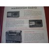 RADIO MARKOFON SÉRIE 1937-38 PROSPEKT A4 IA STAV