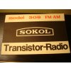 TRANZISTOROVÉ RÁDIO SOKOL MODEL 308 FM - AM - NÁVOD K OBSLUZE RUSKY A ANGLICKY