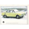 ŠKODA 110 R COUPÉ MODERNIZACE - REKLAMNÍ KRESBA REPRODUKCE - VLADIMÍR BIDLO - 1972