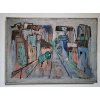 ZDENĚK JUSTIC - OBRAZ - ULICE - OLEJ - ROZMĚRY PLÁTNA 67 * 47 CM