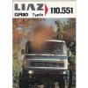 Liaz 110.551 turbo - tahač návěsů - reklamní prospekt - Motokov - texty rusky