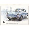 ŠKODA 1000 MB - REKLAMNÍ KRESBA REPRODUKCE - VLADIMÍR BIDLO - 1969