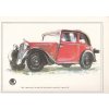 ŠKODA POPULÁR TYP 420  - REKLAMNÍ KRESBA REPRODUKCE - VLADIMÍR BIDLO - 24 X 31 CM