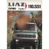 Liaz 110.551 turbo - tahač návěsů - reklamní prospekt - Motokov - texty rusky a německy
