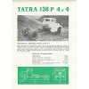 Tatra 138 P 4 x 4 - podvozek s kabinou - PROSPEKT A4 - 1964 - 4 STR. A4