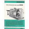 Bezvačkový soustružnický automat AB 80 - REKLAMNÍ PROSPEKT A4 - 4 STRANY - ROK 1961 - FRANCOUZSKY- KOVOSVIT MAS