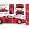 FERRARI TESTAROSSA - KATALOGOVÝ LIST - 4 STRANY - ANGLICKY - ROZMĚRY  21*24 CM