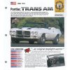 PONTIAC TRANS AM - KATALOGOVÝ LIST - 4 STRANY - ANGLICKY - ROZMĚRY  21*24 CM