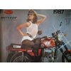 JAWA TS 350 - REKLAMNÍ PLAKÁT KALENDÁŘ 1987 - MOTOKOV - ROZMĚRY 86*66 CM