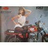 JAWA TS 350 - REKLAMNÍ PLAKÁT KALENDÁŘ 1987 - MOTOKOV - ROZMĚRY 86*66 CM