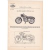 SOUTĚŽNÍ MOTOCYKL JAWA 350 CCM - KATALOGOVÝ LIST A4