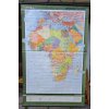AFRIKA KONTINENT - OBŘÍ RETRO ŠKOLNÍ PLAKÁT Z ROKU 1970 - ROZMĚRY 110 x 176 CM
