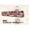 Tatra K2 dvoučlánková tramvaj - REKLAMNÍ PROSPEKT - 1970 - A4 - 12 STRAN - TEXT ČESKY - ILUSTRACE FRANTIŠEK KARDAUS