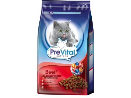 PreVital Cat 1,4kg hovězí+zelenina