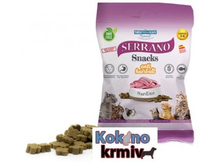 Serrano Snack for Cat-Sardine-AntiHairball 50g