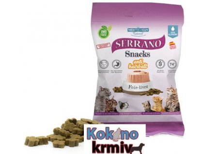 Serrano Snack for Cat-Liver-AntiHairball 50g