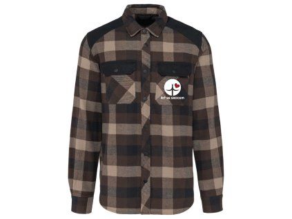 Károvaná košile "Řiť se srdcem"