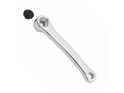 Klika levá stříbrná čtyřhran SZ-GA 152mm