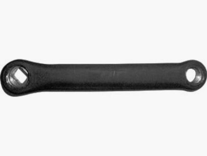 Klika levá černá obyč. plast 125mm