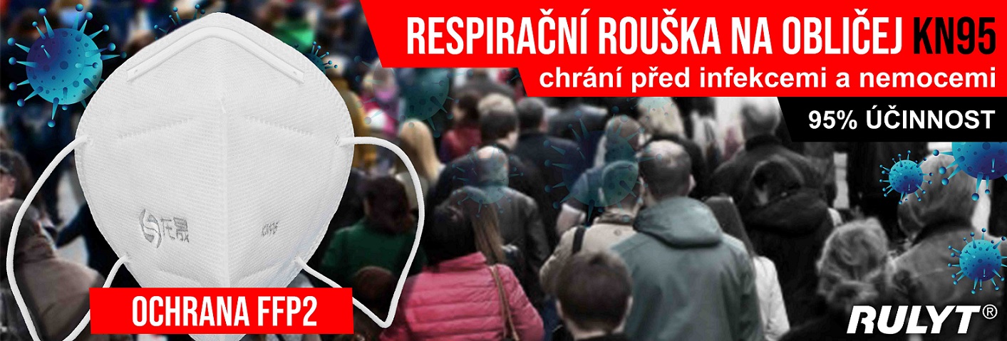 Respirátor - rouška KN95 - FFP2, CENA JE ZA 1KS,BALENÍ PO 2 KS