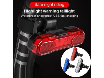 360 rotating bicycle tail light USB charging warning light (1)