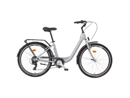 Jízdní kolo LIBERTY VIA 26" 6spd 2025 (Velikost 16", Barva strieborná, Modifikácia vidlica Bez modifikácie)