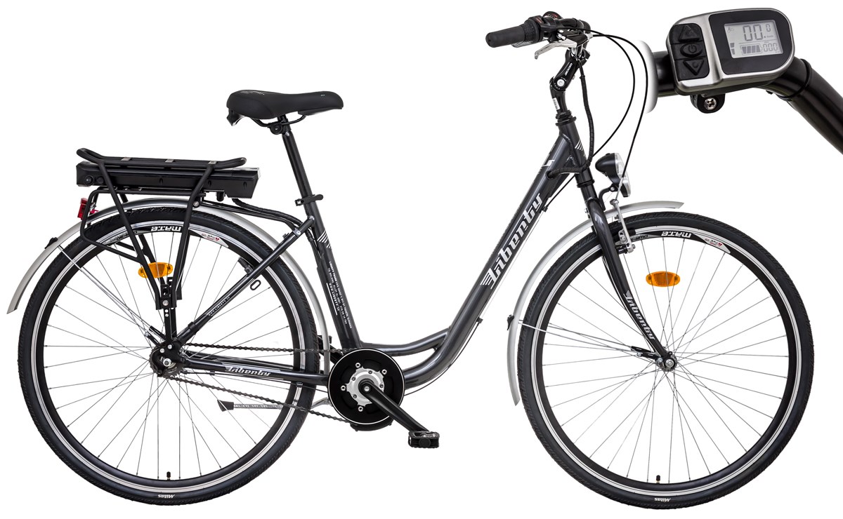 Elektrokolo LIBERTY e-STRADA BB 7 rychlostní NEXUS, střed. pohon Barva: šedá - antracit, baterie Li-ion: 14Ah, Dojezd 60 -80 km, velikost rámu: 18"