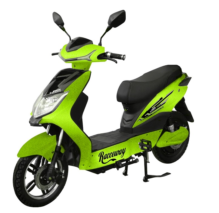 Elektrický motocykl RACCEWAY E-FICHTL, BOX ZDARMA Barva: Zelený - metalíza, baterie: Li-ion 30Ah, Dojezd 70 -120 km
