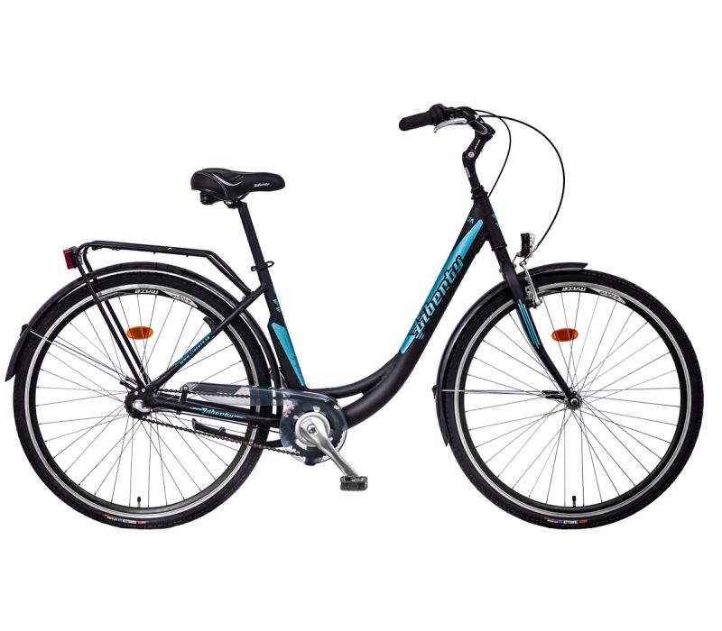 Jízdní kolo LIBERTY STRADA 28" 3spd Barva: čierna matná, Velikost: 19"