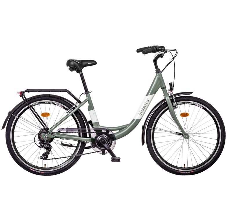 Jízdní kolo LIBERTY VIA 26" 6spd Barva: šedozelená, Velikost: 16"