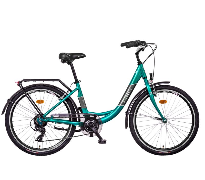 Jízdní kolo LIBERTY VIA 26" 6spd Barva: Tyrkysová, Velikost: 16"