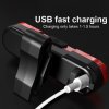 360 rotating bicycle tail light USB charging warning light
