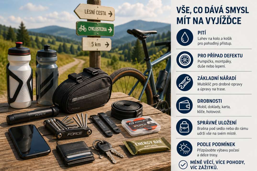 Co vozit na vyjížďku na kole: základní výbava na kratší i delší výlet
