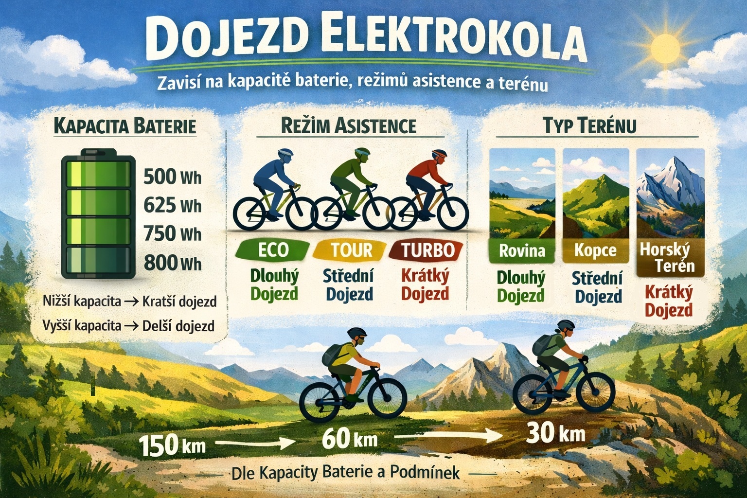 Reálný dojezd elektrokola: co ho ovlivňuje a jak ho prodloužit
