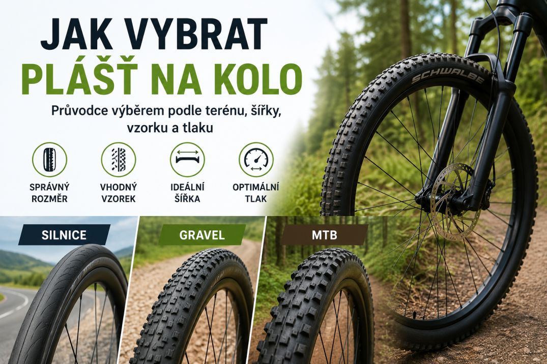 Jaký plášť na kolo zvolit podle terénu, šířky a tlaku