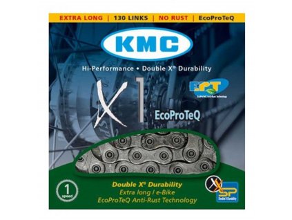 14474 retez pro elektrokola kmc x1 ecoproteq 1 speed 130 clanku stribrna