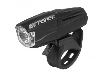 Přední světlo FORCE SHARK 500LM USB, černé Černá