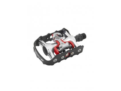 Pedály FORCE MTB jednostranné + zarážky (1 pár) Černá