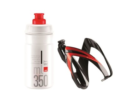 Lahev s košíkem  ELITE BOTTLE & CAGE KIT CEO + JET 350 ml