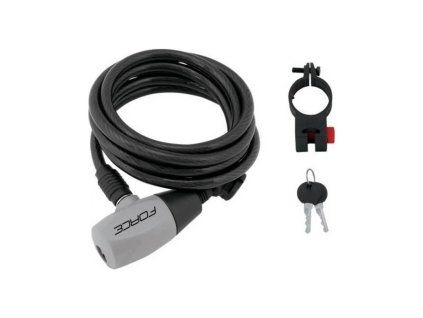 14502 2 zamek force ron spirala 120cm 8mm cerny