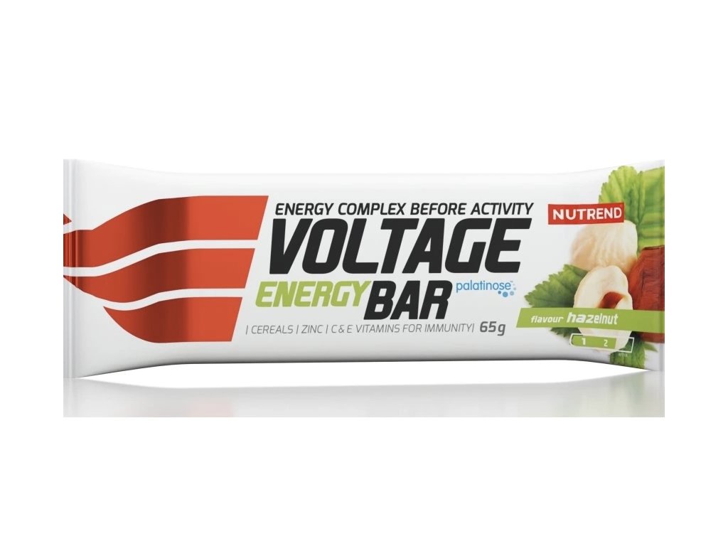 Nutrend  Voltage Energy Bar, tyčinka, 65 g lískový ořech